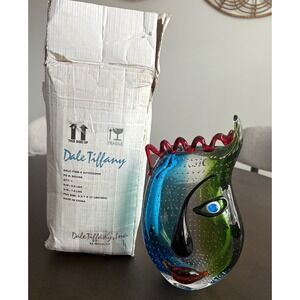 Dale Tiffany Solange‎ Hand Blown Art Glass Vase, New